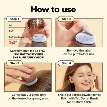 I DEW CARE Tap Secret Biotin Dry Shampoo – Brown | Non-Aerosol, Refillable Travel Size 0.26 oz