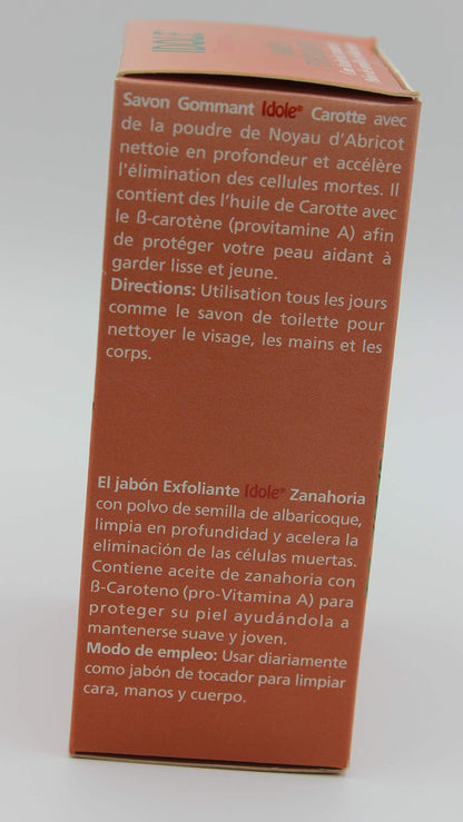 Idole Carrot Exfoliating Soap with Apricot Powder – 3x200g Bar Pack