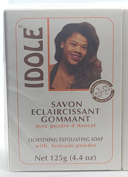 Idole Exfoliating Soap with Avocado Seed Powder – 3-Pack, Net 125g (4.4 oz)