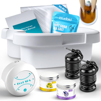 Idudbid Ionic Foot Bath Detox Machine - Home Spa Detox Kit (Array x2 + Liner)