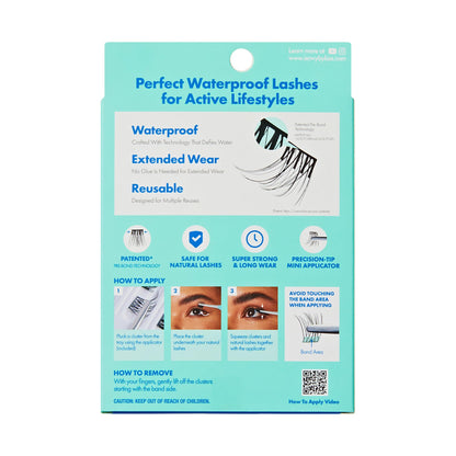 i•ENVY Press&Go Waterproof Self-Adhesive Lashes — No Glue, 22 Reusable Clusters