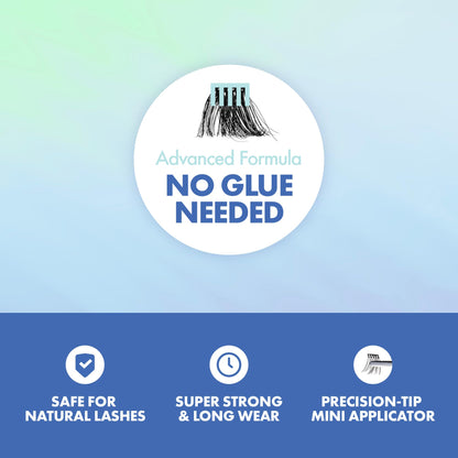 i•ENVY Press&Go Waterproof Self-Adhesive Lashes — No Glue, 22 Reusable Clusters