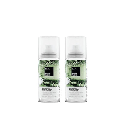 IGK Direct Flight Matcha Dry Shampoo Travel Size – Oil Absorbing & Texture Boost, Pack of 2