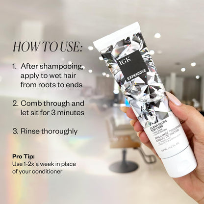 IGK Expensive Clear Gloss Top Coat + Cash In Repair Serum – Vegan + Cruelty-Free Duo (4.7 oz Top Coat + 1.7 oz Serum) | Pack of 2