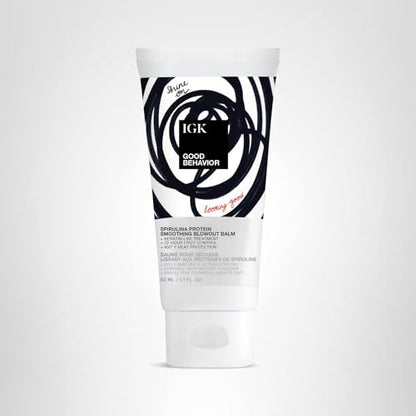 IGK Good Behavior Spirulina Protein Anti-Frizz Blowout Balm – Travel Size