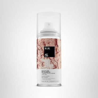 IGK Jet Lag Invisible Dry Shampoo Travel — Weightless Refresh for Fine Hair | Vegan & Cruelty-Free | 2 oz