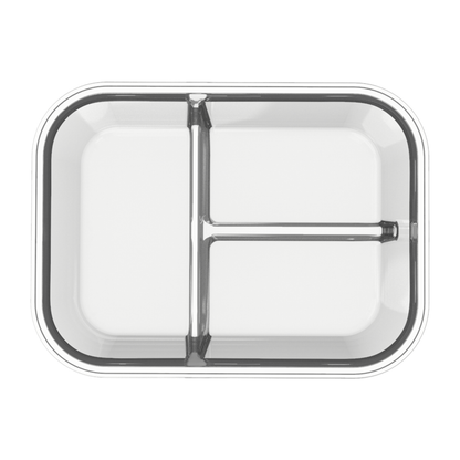 3-Compartment Glass Containers with Airtight Lids - 980ml - 3 PACK