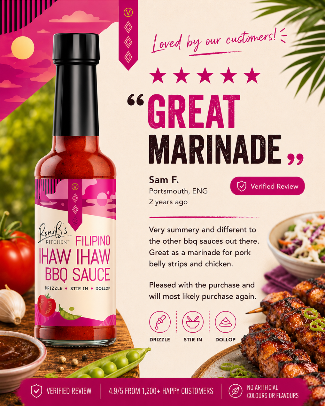 Filipino Ihaw Ihaw BBQ Sauce | Marinade and Dipping Sauce | 150ml