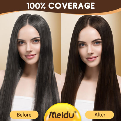 IIIMEIDU Dark Brown Hair Dye Shampoo 3-in-1 for Gray Hair – 350ml