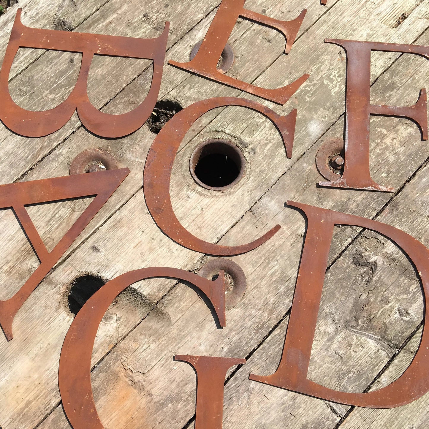 Classic Rusty Metal Letters 5" And 12" A-Z 0-9 Rustic Signs For The Home And Garden