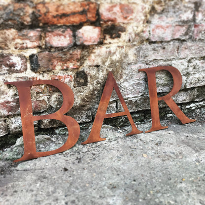 Classic Rusty Metal Letters 5" And 12" A-Z 0-9 Rustic Signs For The Home And Garden
