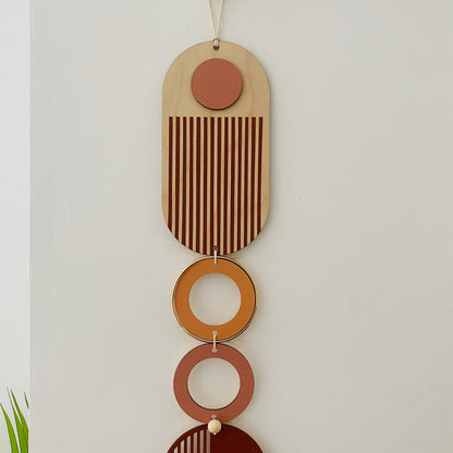 Bauhaus Wall Art - Geometric Artwork - Minimal Home Decor - Slim Centre Piece Art - Long Wall Tapestry - Gift For Interiors Lover