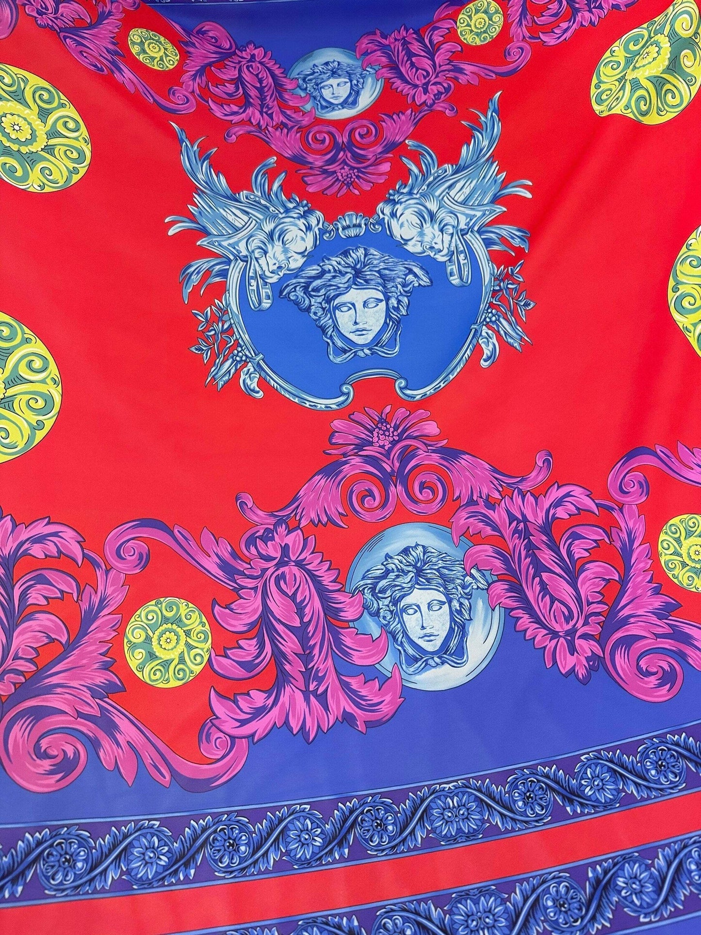 Purple Swirl Crepe Fabric by Metre