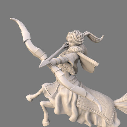 Callista: Proud Equinox Hunter Centaur Fantasy Miniature - 75mm Scale Resin Figure by Ravi Sampath