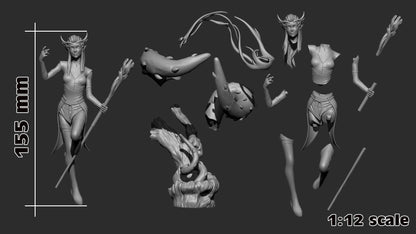 Keyleth Miniature DIY Model Kit - Critical Role Fan Art, 1:15 Scale, Legends of Vox Machina