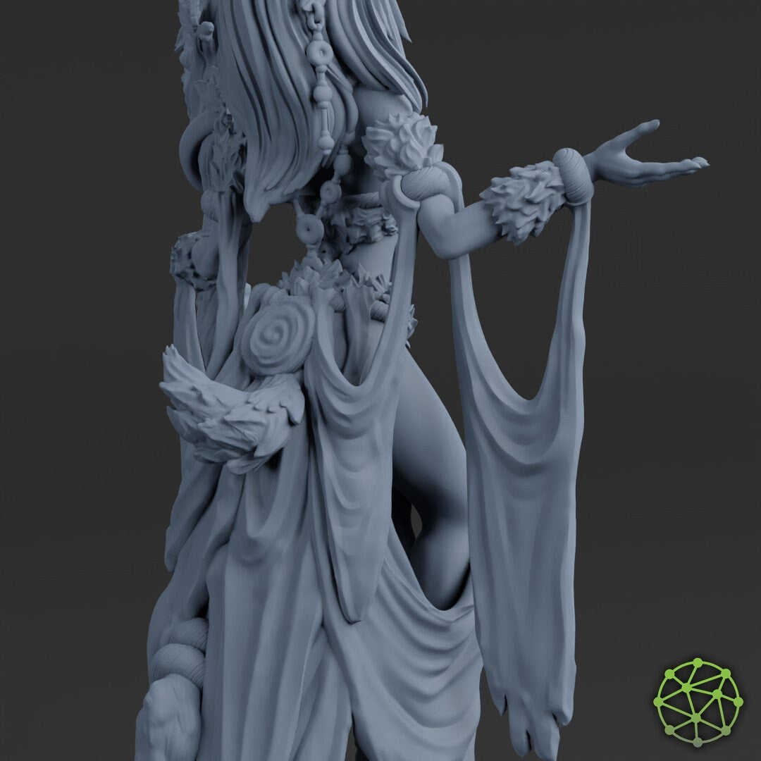 Delilah: Faun Druid Miniature for D&D, Pathfinder TTRPG - Fantasy Forest Creature by Atlas 3DSS