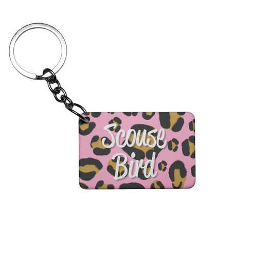 Scouse Bird Leopard Print Keyring