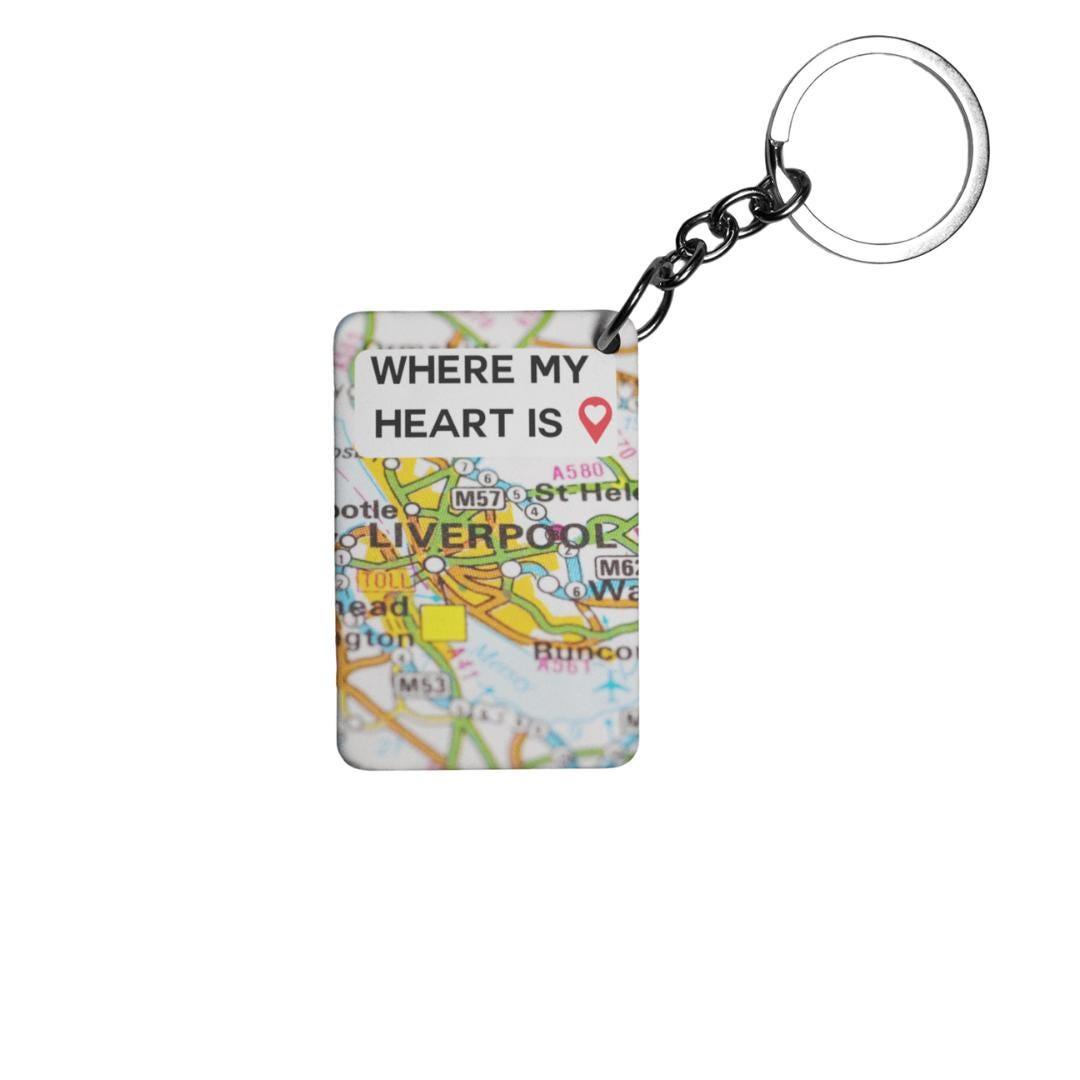 Where My Heart Is Liverpool Keyring