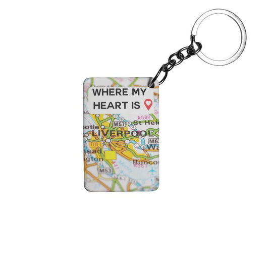 Where My Heart Is Liverpool Keyring