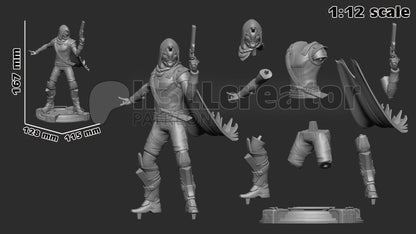Cayde 6 from Destiny 2 (fan art) | Full Model or Bust | Miniature scale 1:12 | h3LL Creator | DIY Model Kit