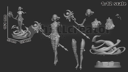 Melinoe from Hades 2 (fan art) | Full Model | Miniature scale 1:12 | h3LL Creator | DIY Model Kit