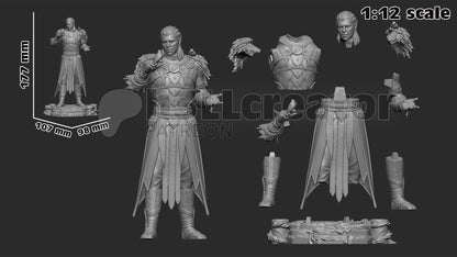 Halsin from Baldur's Gate 3 (fan art) | Full Model or Bust | Miniature scale 1:12 | h3LL Creator | DIY Model Kit