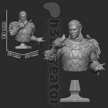 Halsin from Baldur's Gate 3 (fan art) | Full Model or Bust | Miniature scale 1:12 | h3LL Creator | DIY Model Kit