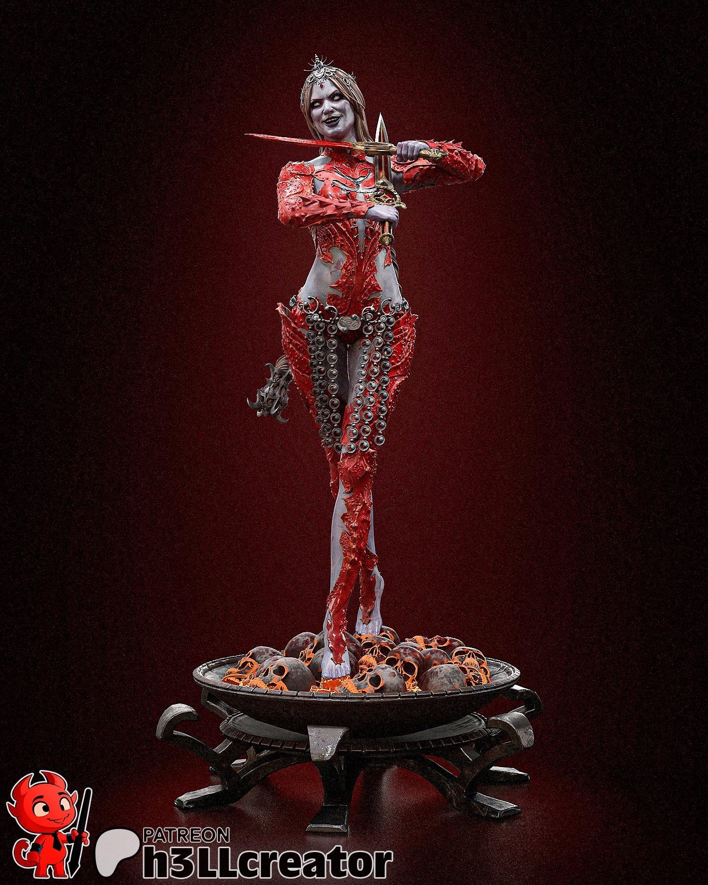 Orin from Baldur's Gate 3 (fan art) | Full Model or Bust | Miniature scale 1:12 | h3LL Creator | DIY Model Kit
