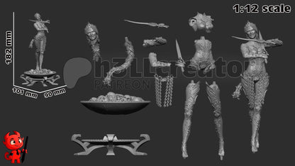 Orin from Baldur's Gate 3 (fan art) | Full Model or Bust | Miniature scale 1:12 | h3LL Creator | DIY Model Kit