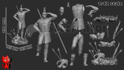 Minsc from Baldurs Gate 3 (fan art) | Full Model or Bust | Miniature scale 1:12 | h3LL Creator | DIY Model Kit