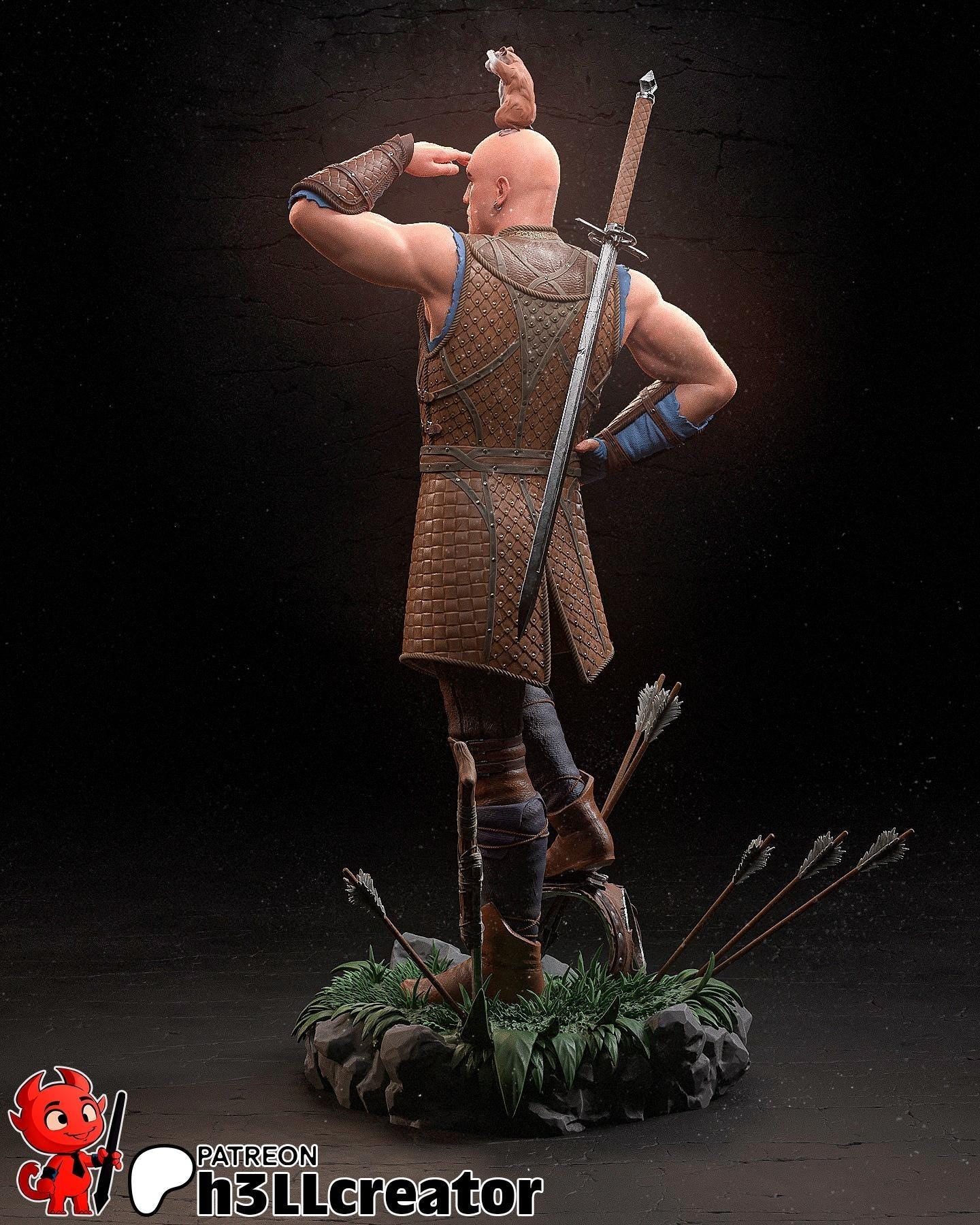 Minsc from Baldurs Gate 3 (fan art) | Full Model or Bust | Miniature scale 1:12 | h3LL Creator | DIY Model Kit