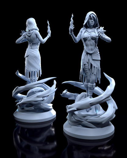 Morrigan from Dragon Age (fan art) | Full Model or Bust | Miniature scale 1:12 | h3LL Creator | DIY Model Kit