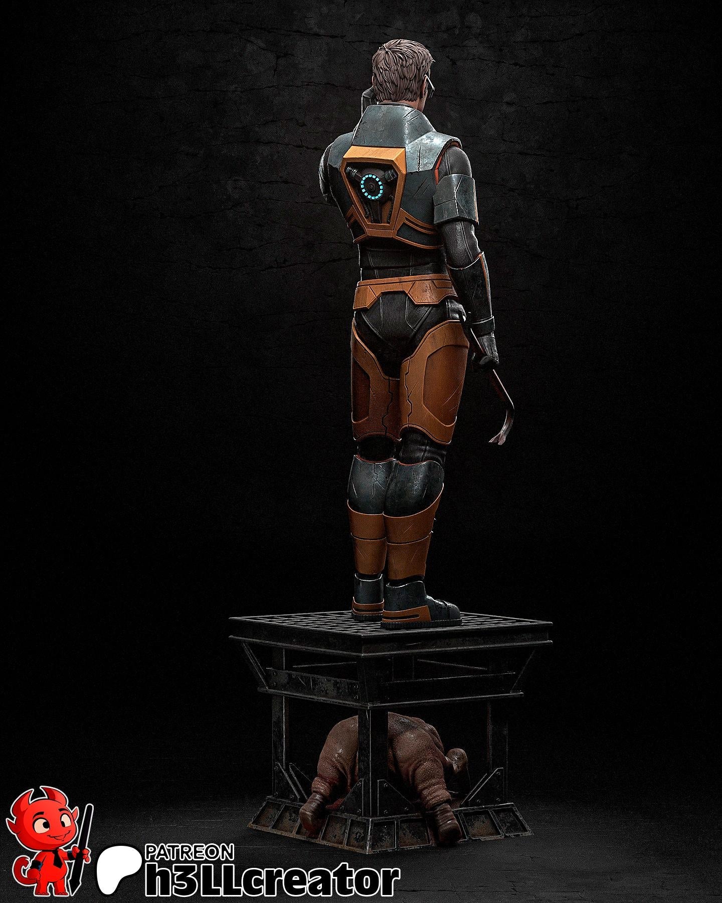 Gordon Freeman from Half Life 2 (fan art) | Full Model or Bust | Miniature scale 1:12 | h3LL Creator | DIY Model Kit