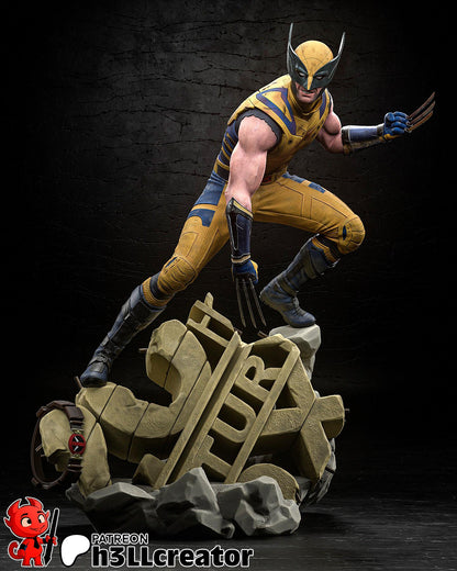 Hugh Jackman Wolverine from Deadpool & Wolverine (fan art) | Full Model or Bust | Miniature scale 1:12 | h3LL Creator | DIY Model Kit