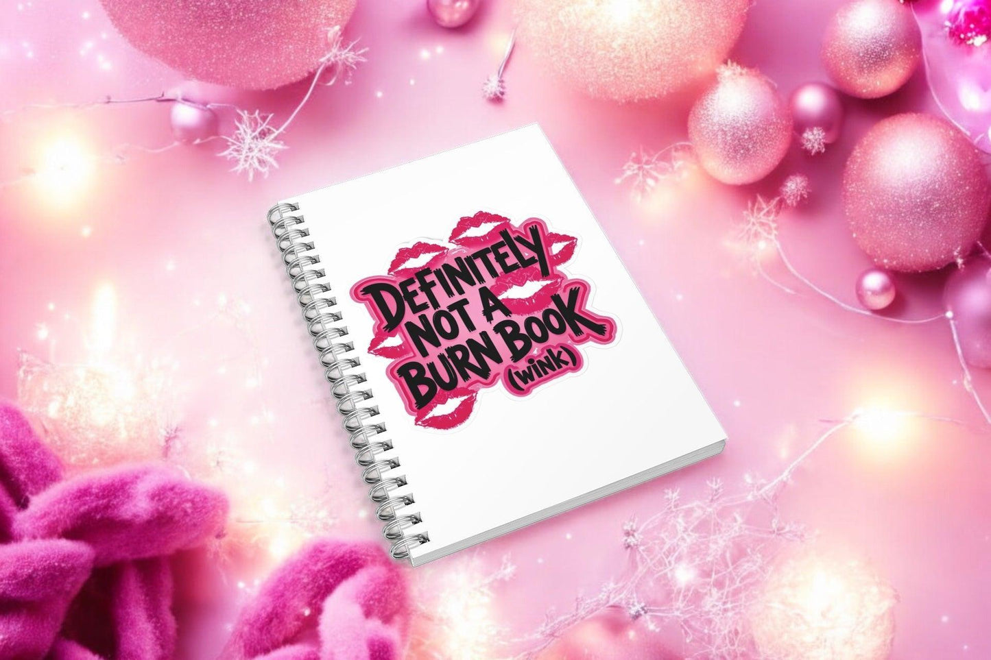 Definitely Not A Burn Book (Wink) Lined A5 Notebook