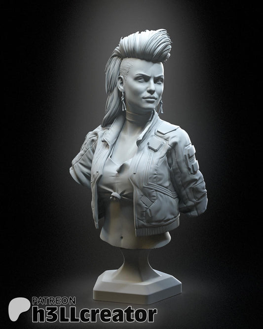 Rogue Amendiares from Cyberpunk 2077 (fan art) | Full Model or Bust | Miniature scale 1:12 | h3LL Creator | DIY Model Kit