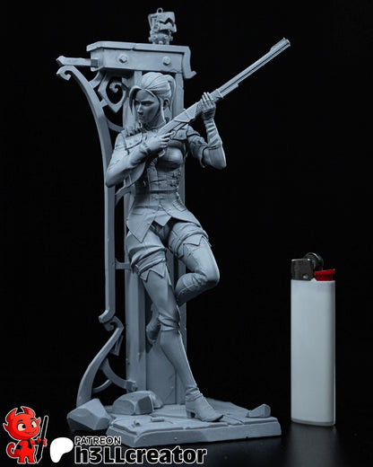 Caitlyn from Arcane (fan art) | Full Model or Bust | Miniature scale 1:12 | h3LL Creator | DIY Model Kit