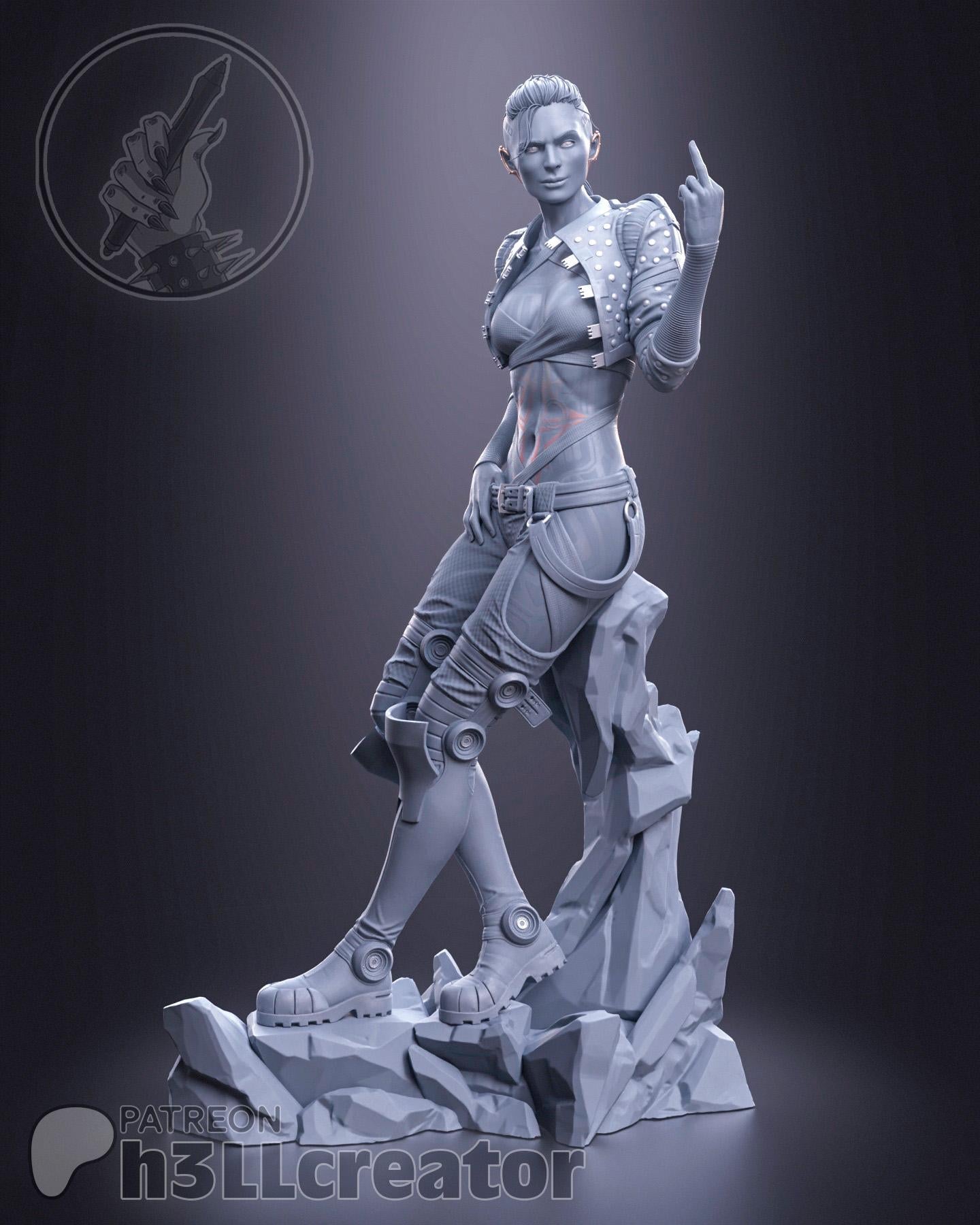 Jack from Mass Effect (fan art) | Miniature scale 1:15 | h3LL Creator | DIY Model Kit