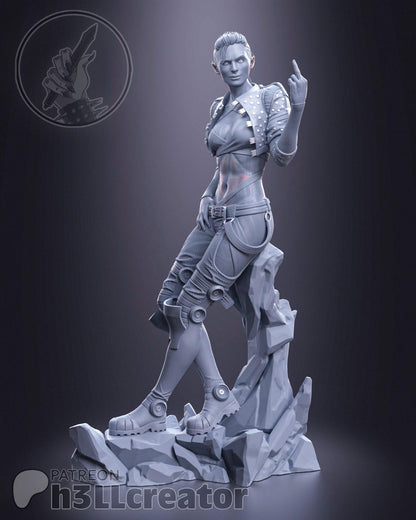 Jack from Mass Effect (fan art) | Miniature scale 1:15 | h3LL Creator | DIY Model Kit