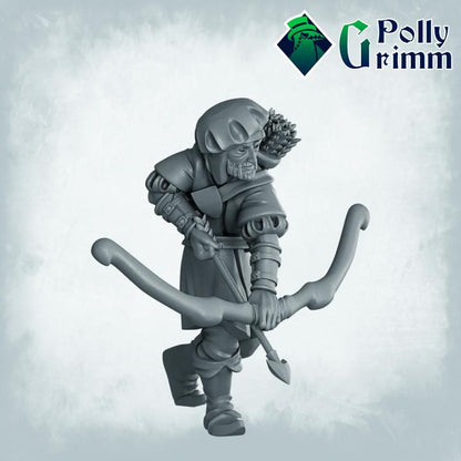 Imperial Humans - Archers - Rangers - Fantasy historic miniatures for tabletop games. 28mm / 32mm Resin Figures for RPG