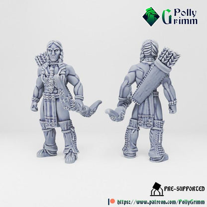 Wild west set. Native American Warriors Set 2 - Fantasy historic miniatures for tabletop games. 28mm / 32mm Resin Figures for RPG