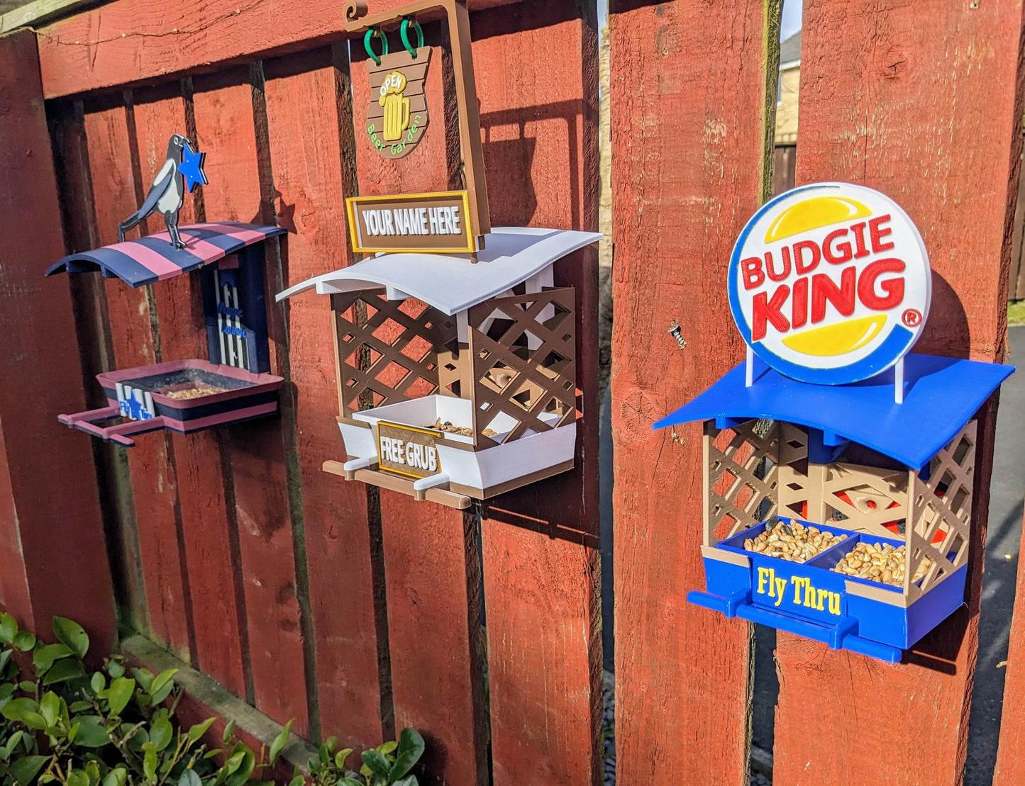 Personalized Pub Theme Bird Feeder: Small Bird Feeding Station
