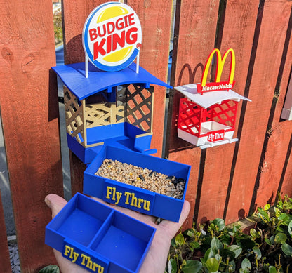 Budgie King Fly Thru Bird Feeder: Cage & Aviary, Ikea Skadis Compatible