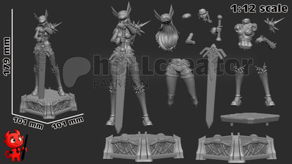 Magik from Marvel Rivals (fan art) | Full Model or Bust | Miniature scale 1:12 | h3LL Creator | DIY Model Kit