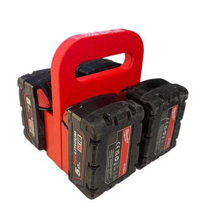 Milwaukee M18 18v Battery Carrier for 4 or 6 Batteries | DIY Gift | Builders Gift | Gift For Dad | Heavy Duty | Personalisable | Christmas Gift Idea