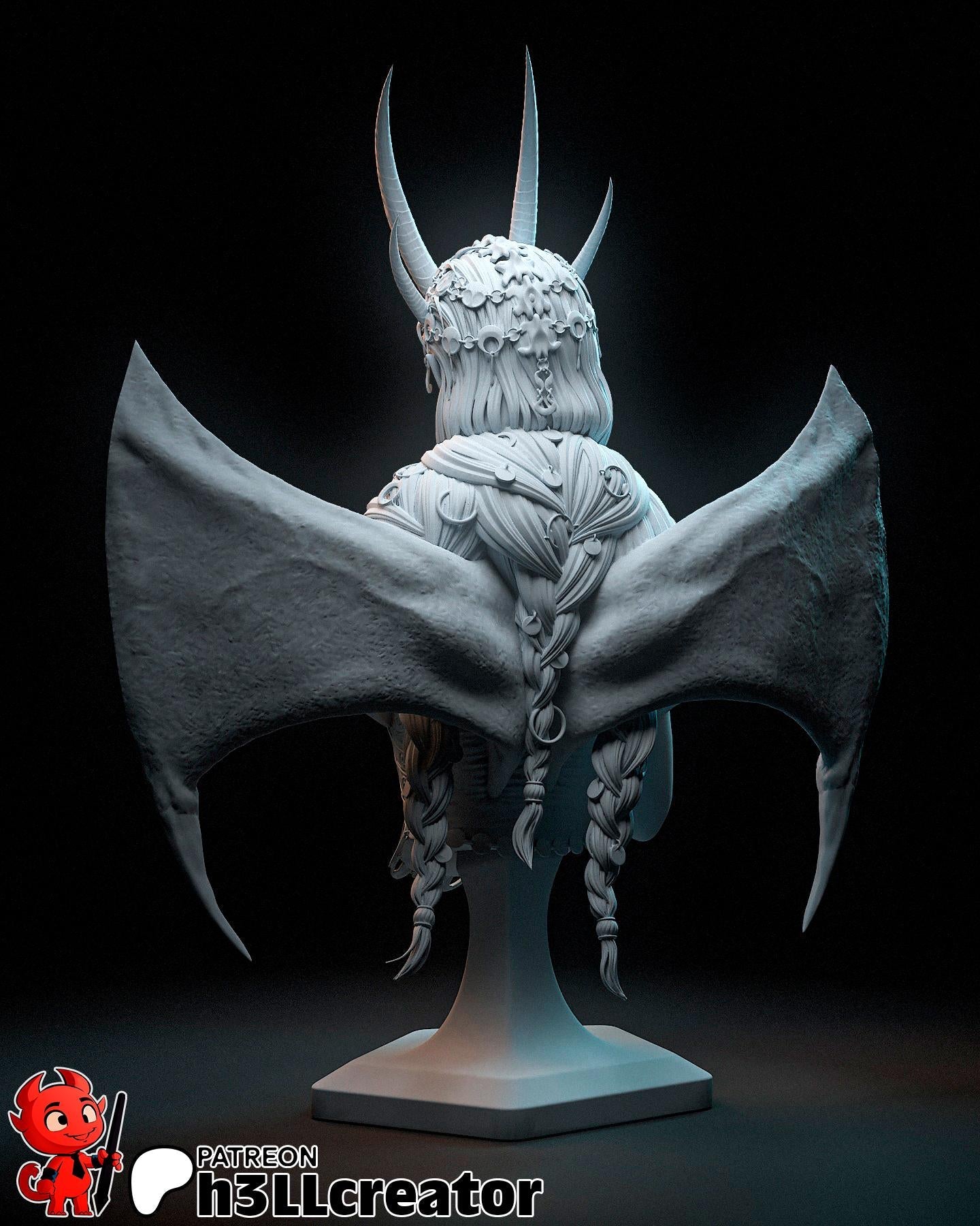 Mizora from Baldur's Gate 3 (fan art) | Miniature scale 1:15 | h3LL Creator | DIY Model Kit