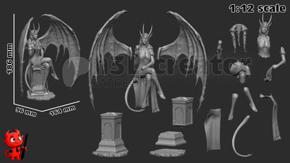 Mizora from Baldur's Gate 3 (fan art) | Miniature scale 1:15 | h3LL Creator | DIY Model Kit