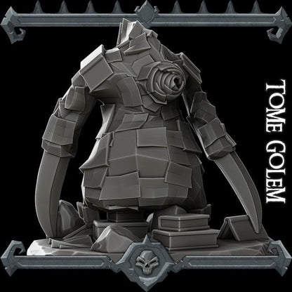 Tome Golem | Bonus | Rocket Pig Games | Miniatures for tabletop games. 28mm to 32mm Resin Figures for RPG, D&D, Dungeons and Dragons
