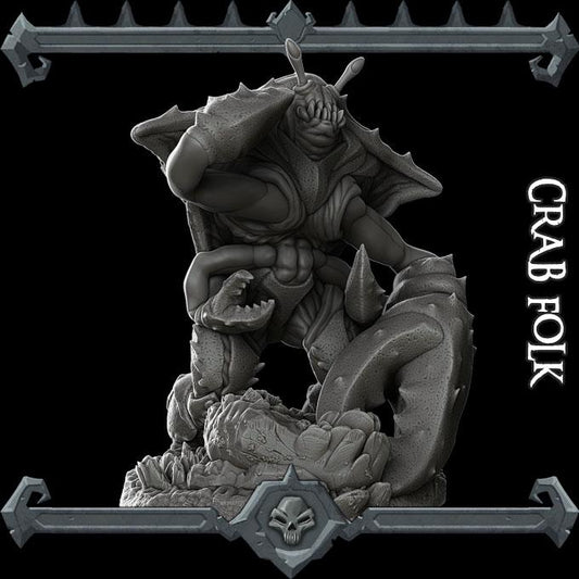 Crab Folk | Bonus | Rocket Pig Games | Miniatures for tabletop games. 28mm to 32mm Resin for RPG, D&D, TTRPG
