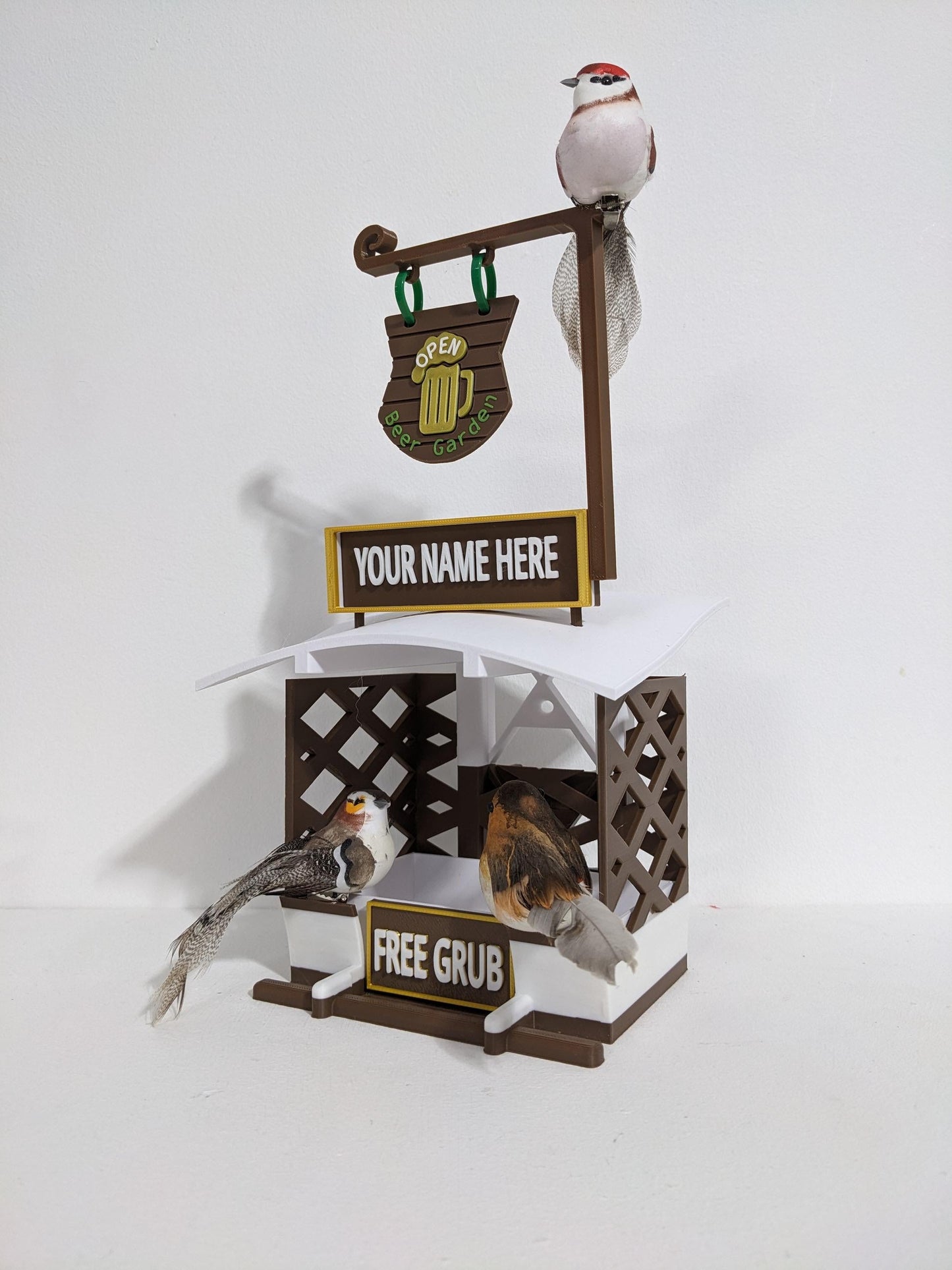 Personalized Pub Theme Bird Feeder: Small Bird Feeding Station